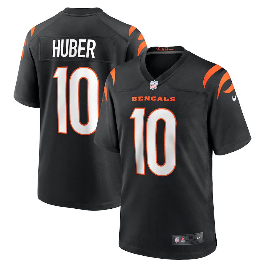 Men Cincinnati Bengals #10 Kevin Huber Nike Black Game NFL Jersey
